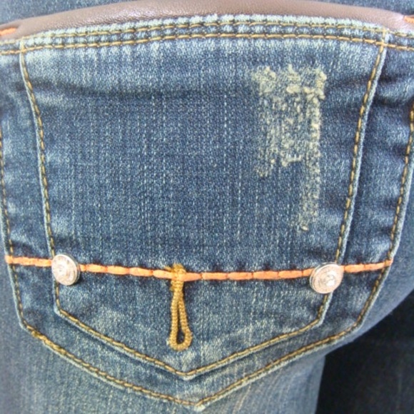 VO Virgin Only Jeans Women Dark Wash Rhinestone - Picture 15 of 15